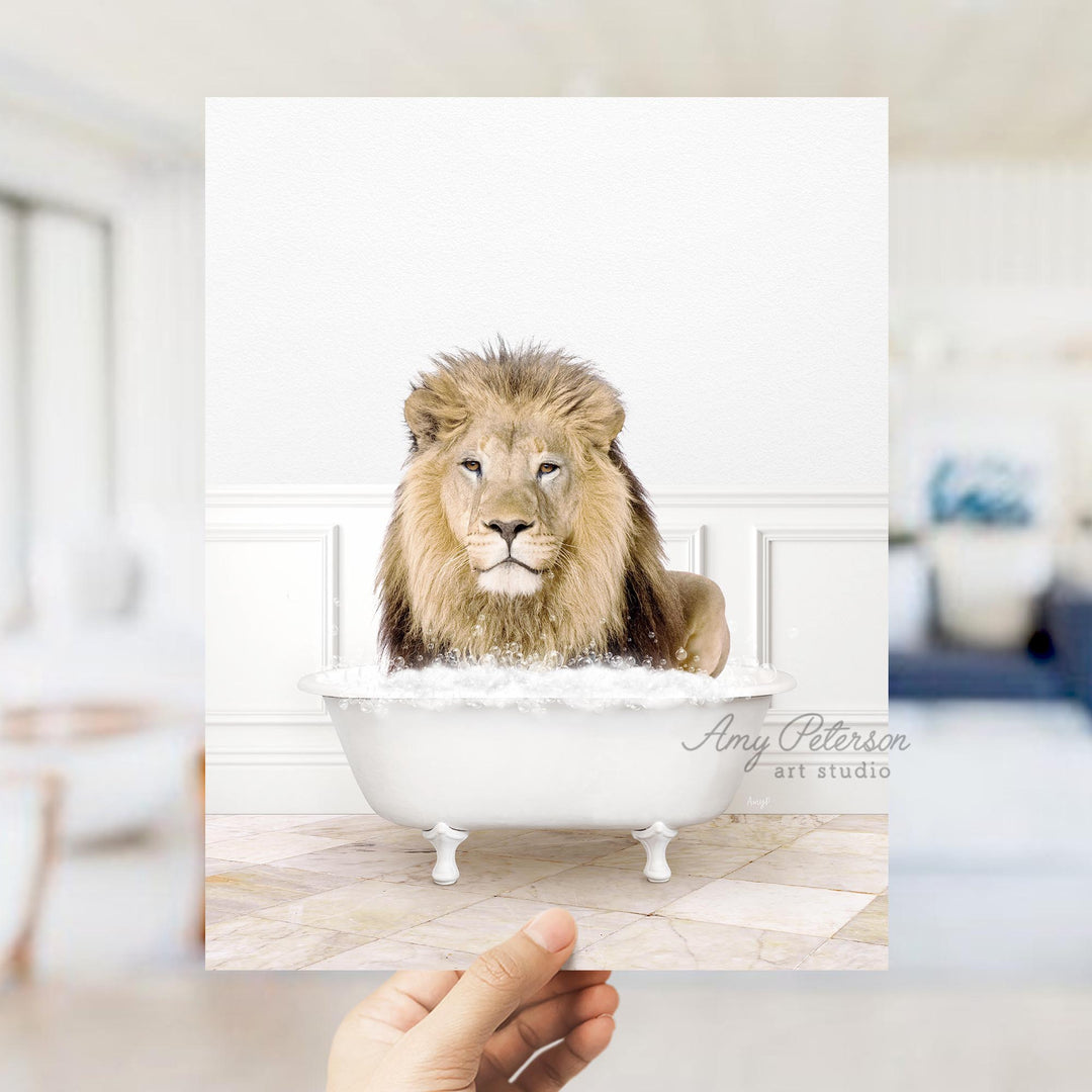 Lion in Modern Bath