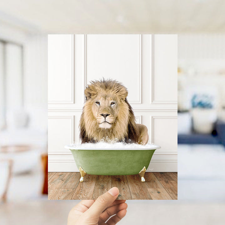 Lion in Transitional Bath Style