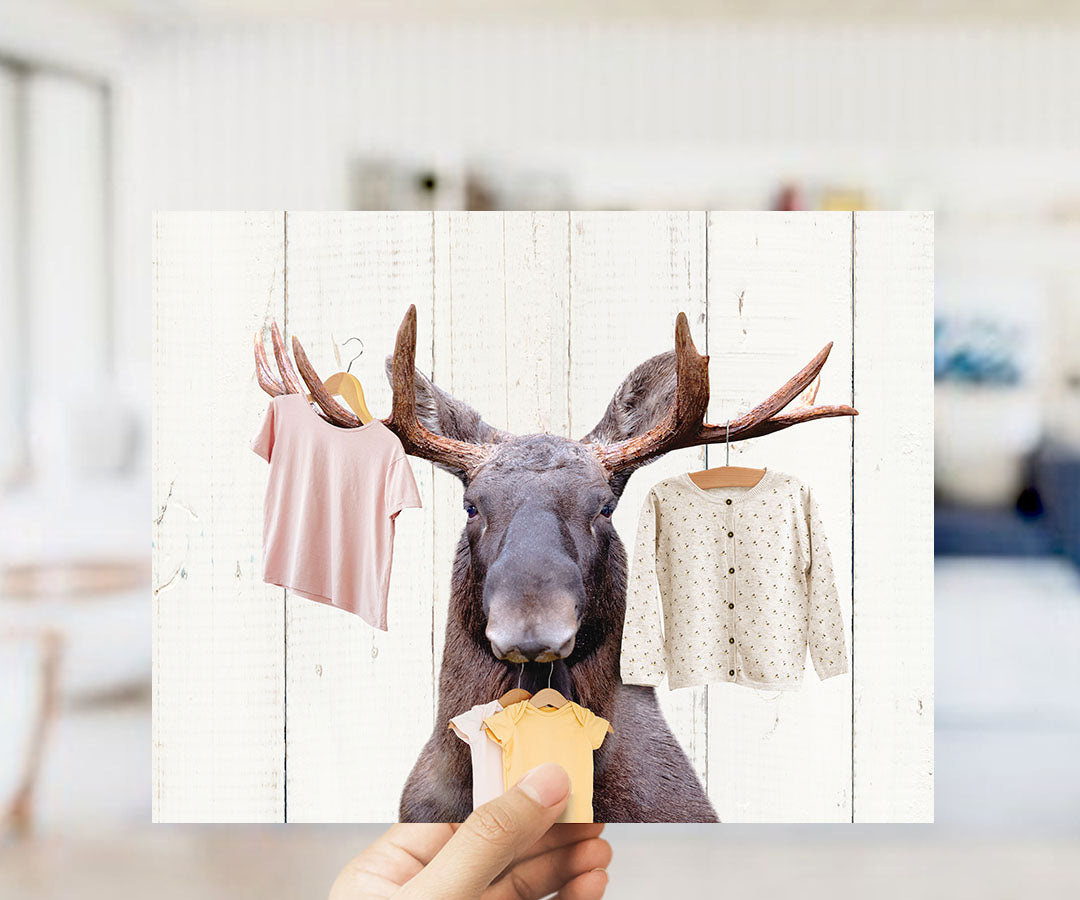 Moose with Clothes Hangers - Farmhouse Wall