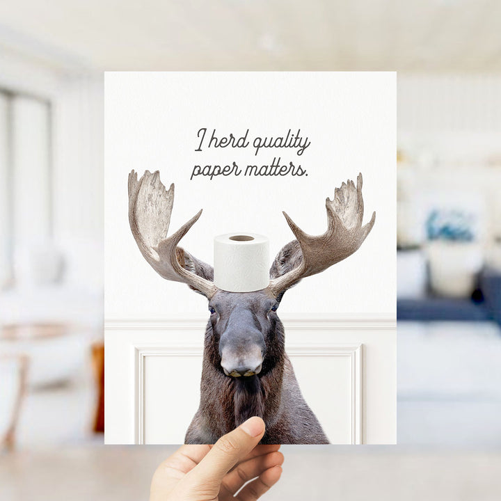 Moose "I herd quality paper matters" - Bathroom Simple White
