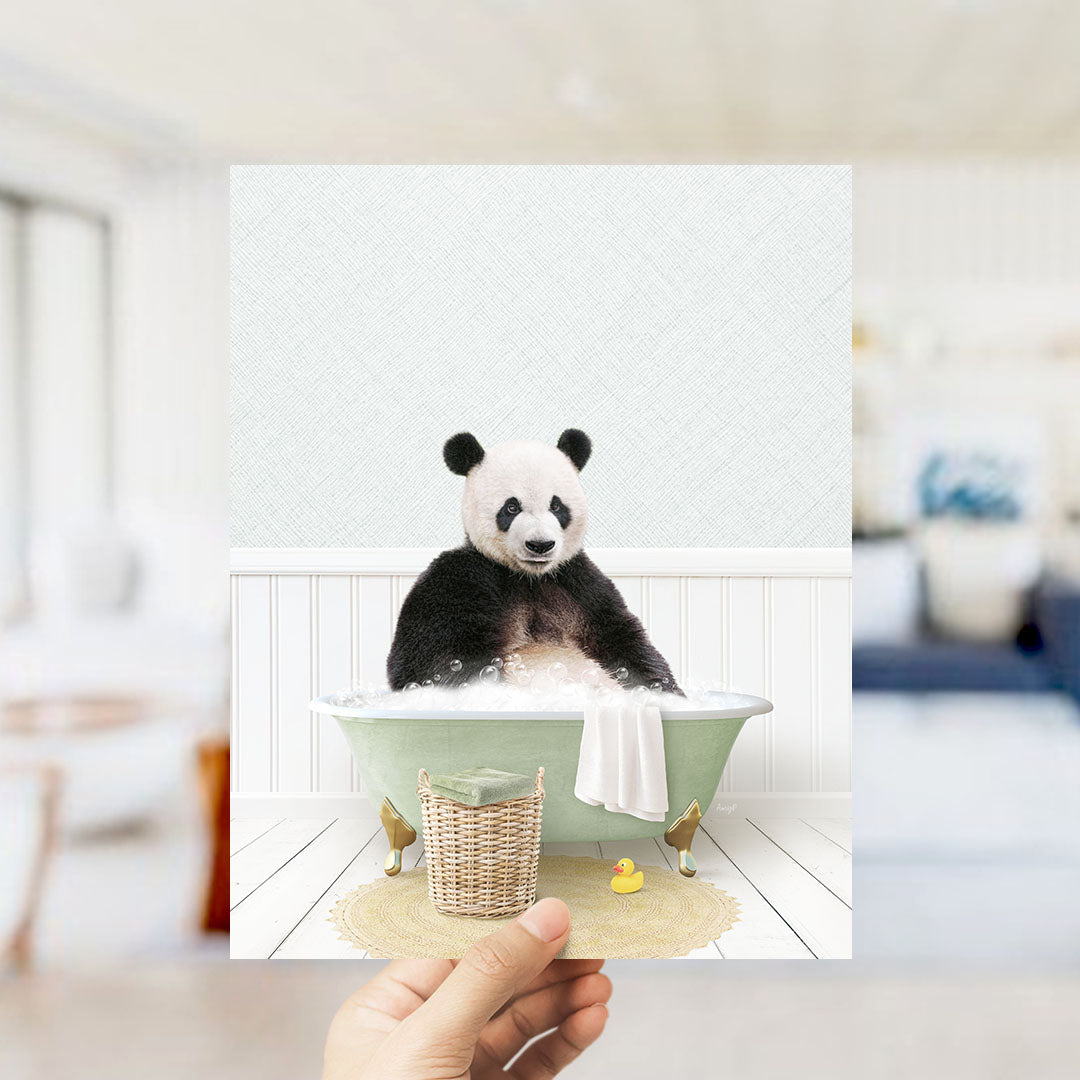 Panda in Cottage Green Bath