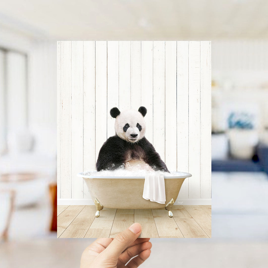 Panda in Farmhouse Bath