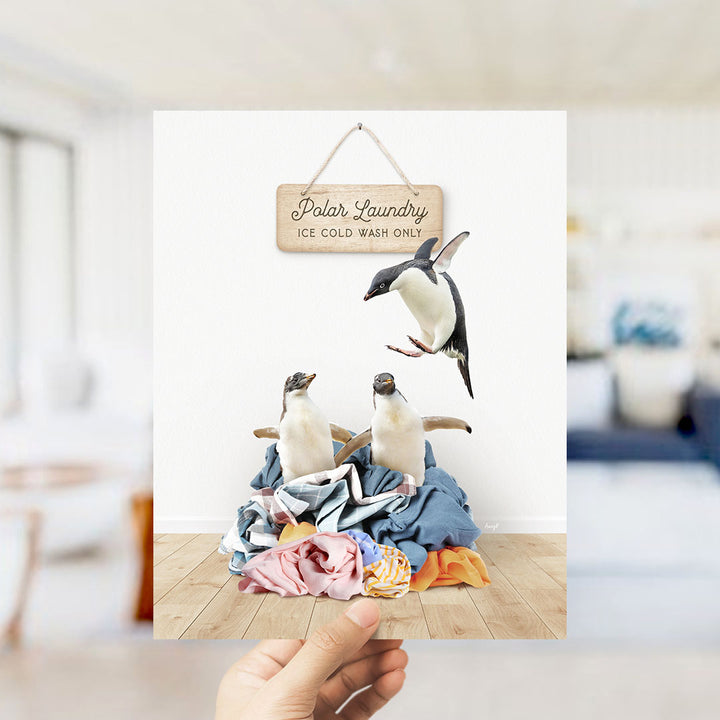 Penguins in Clothes Pile - Scandi Floor