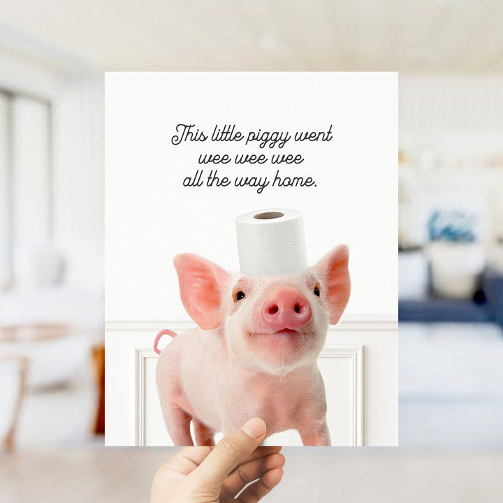 Piglet "This Little Piggy" - Bathroom Simple White