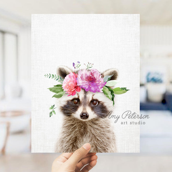 Baby Raccoon Flower Crown