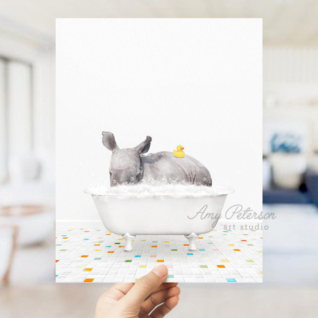 Baby Rhino - Chiclet Tile Bath