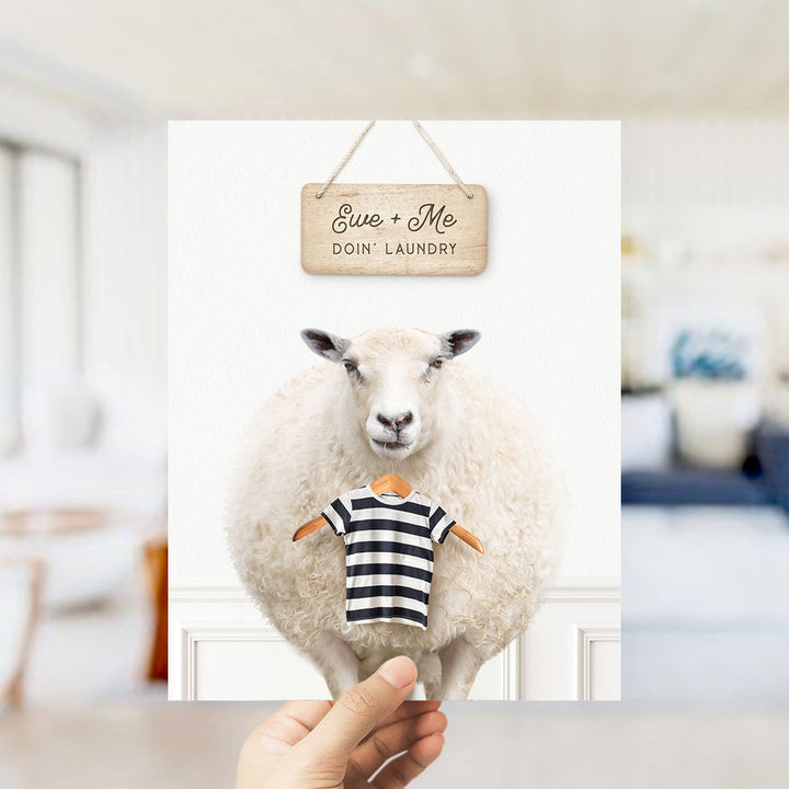 Sheep "Ewe & Me Doin' Laundry"