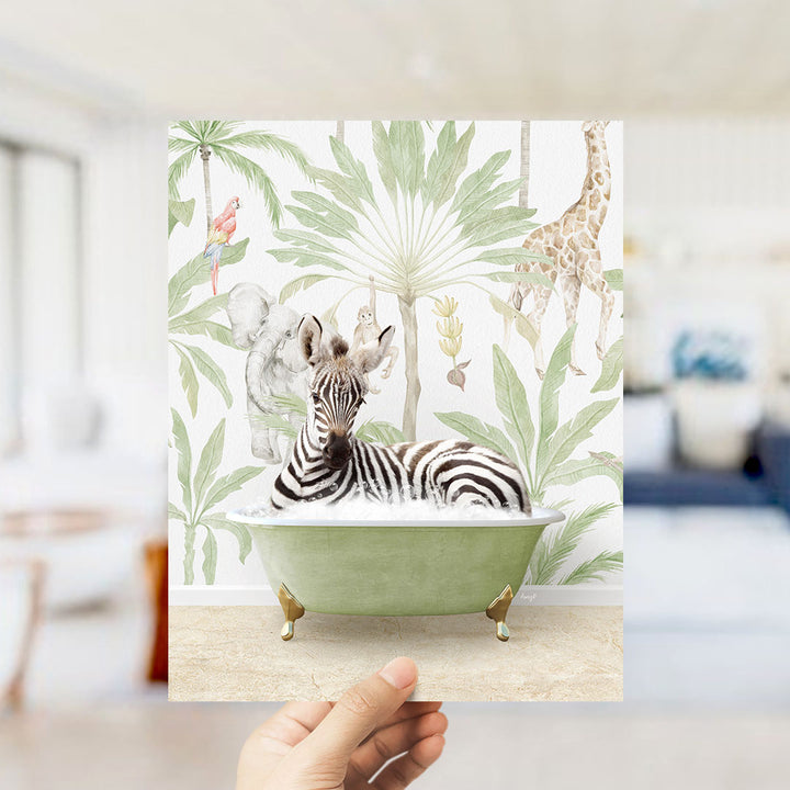 Baby Zebra in Safari Bath