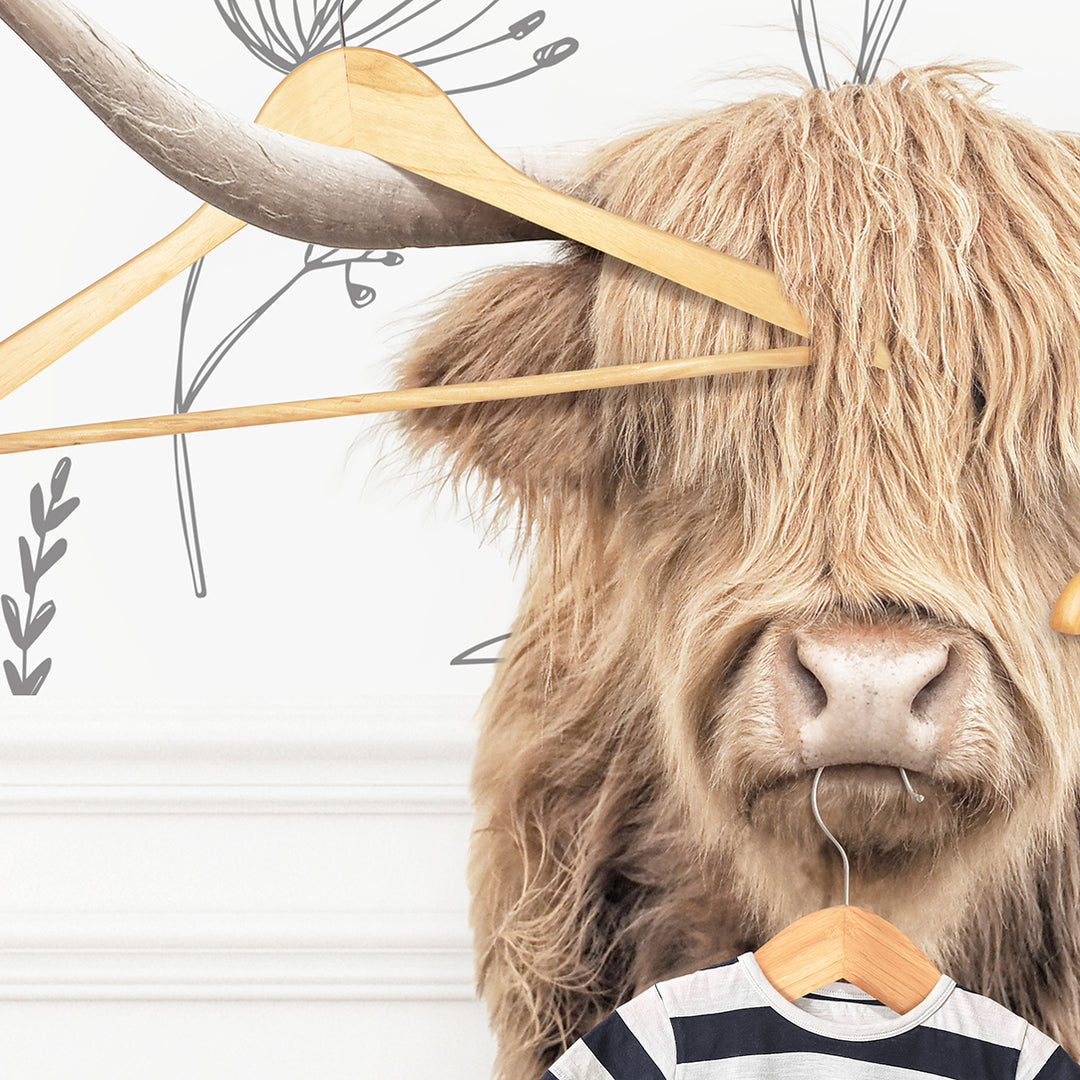 Highland Cow Clothes Hanger - Assorted Wallpapers