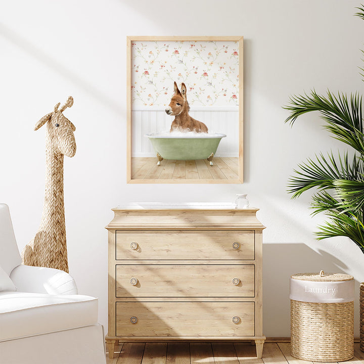 Baby Donkey in Country Cottage Bat