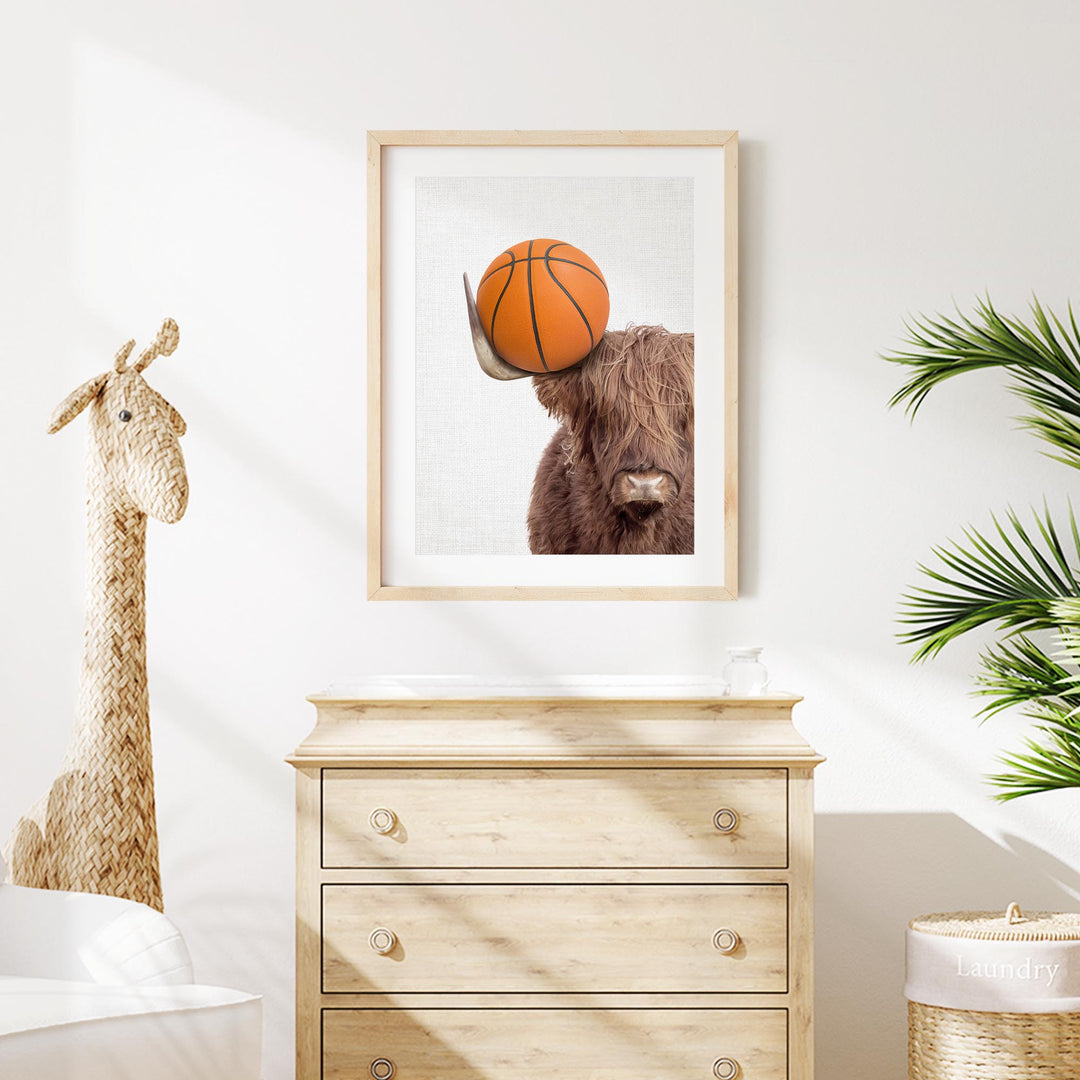 Highland Cow Basketball