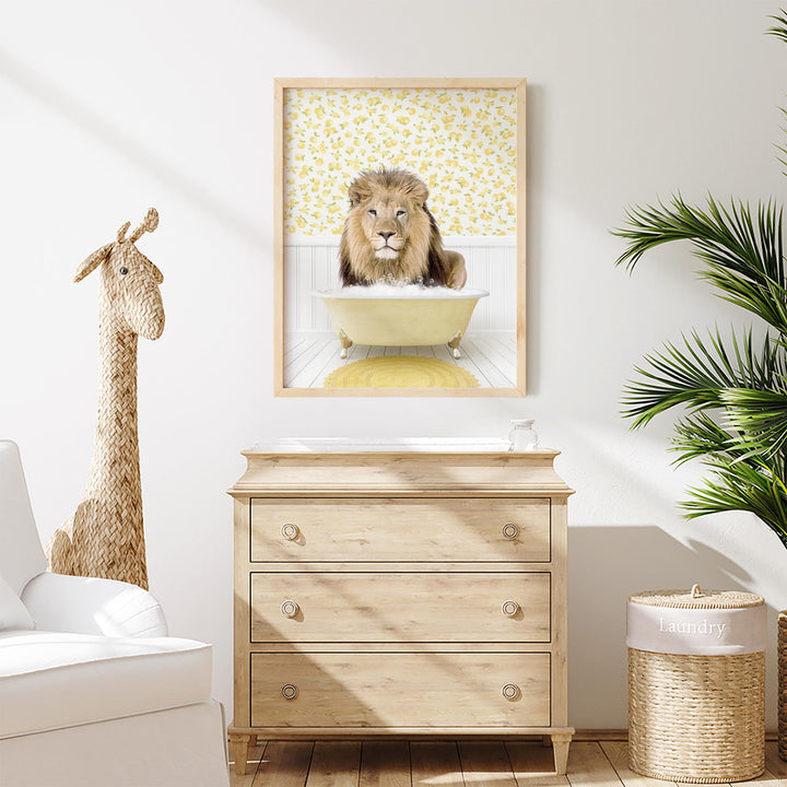 Lion in Cottage Yellow Bath