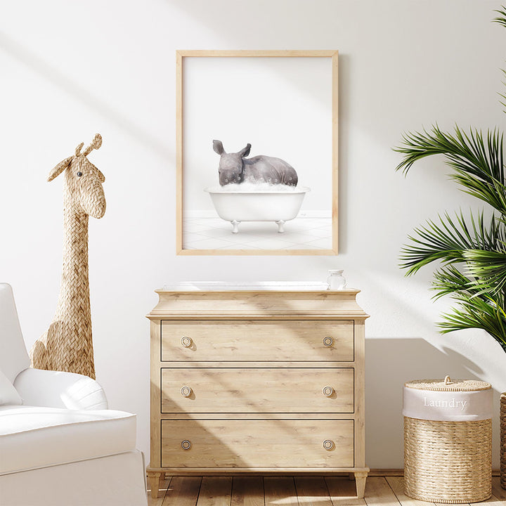 Baby Rhino in Neutral Bath