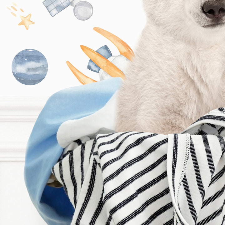 Polar Bear Cub in Laundry Basket - Assorted Wallpapers