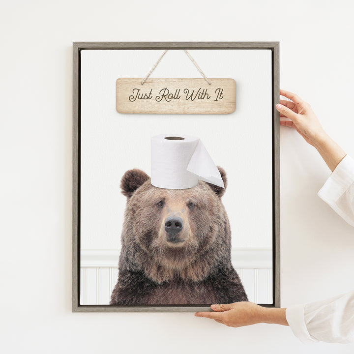 Bear "Just roll with it" - Bathroom Cottage White