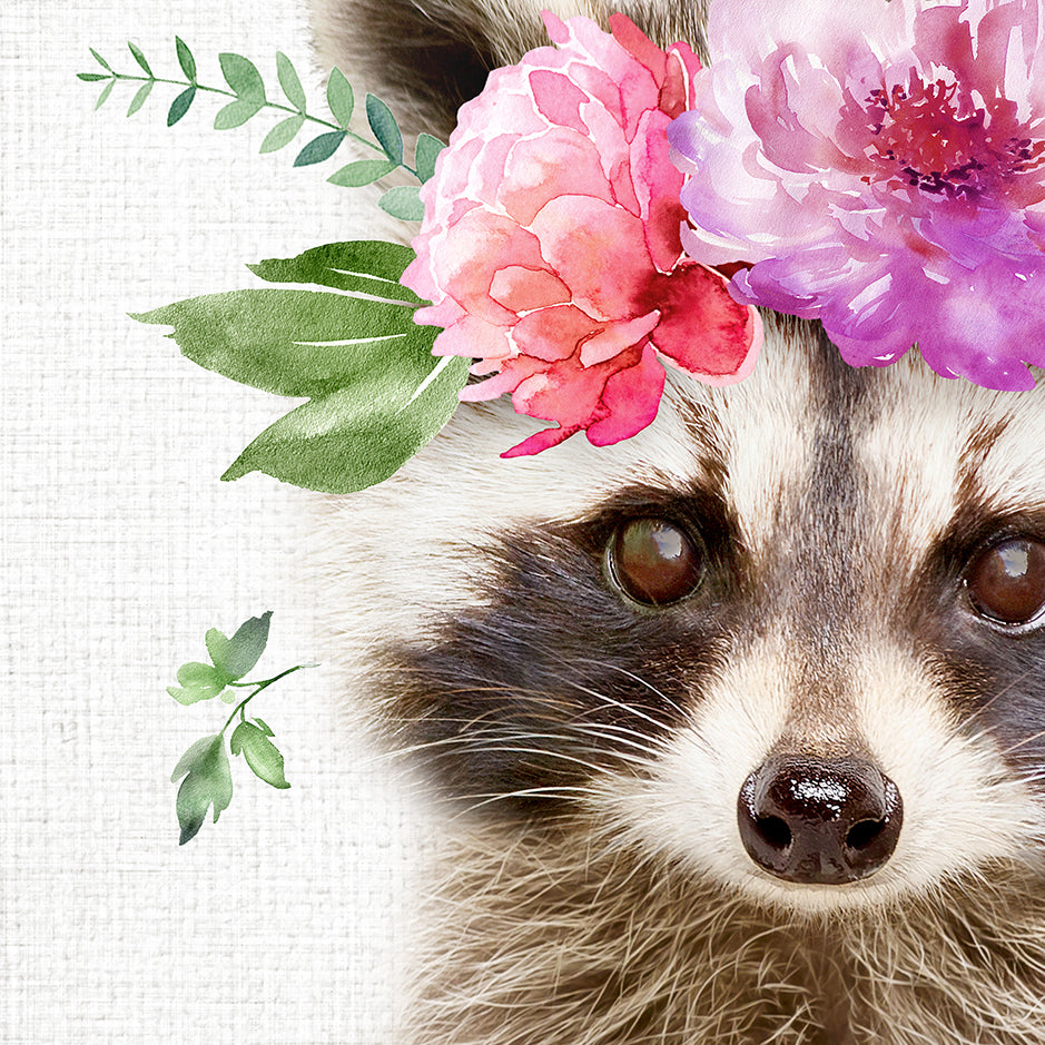 Baby Raccoon Flower Crown