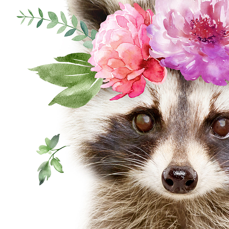 Baby Raccoon Flower Crown