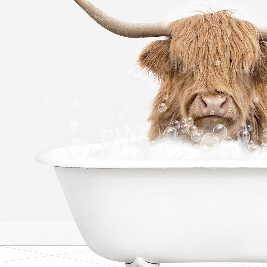 Highland Cow "Randall" in Neutral Bath