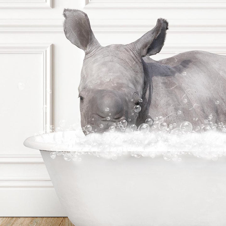 Baby Rhino in Traditional Panel Bath Style