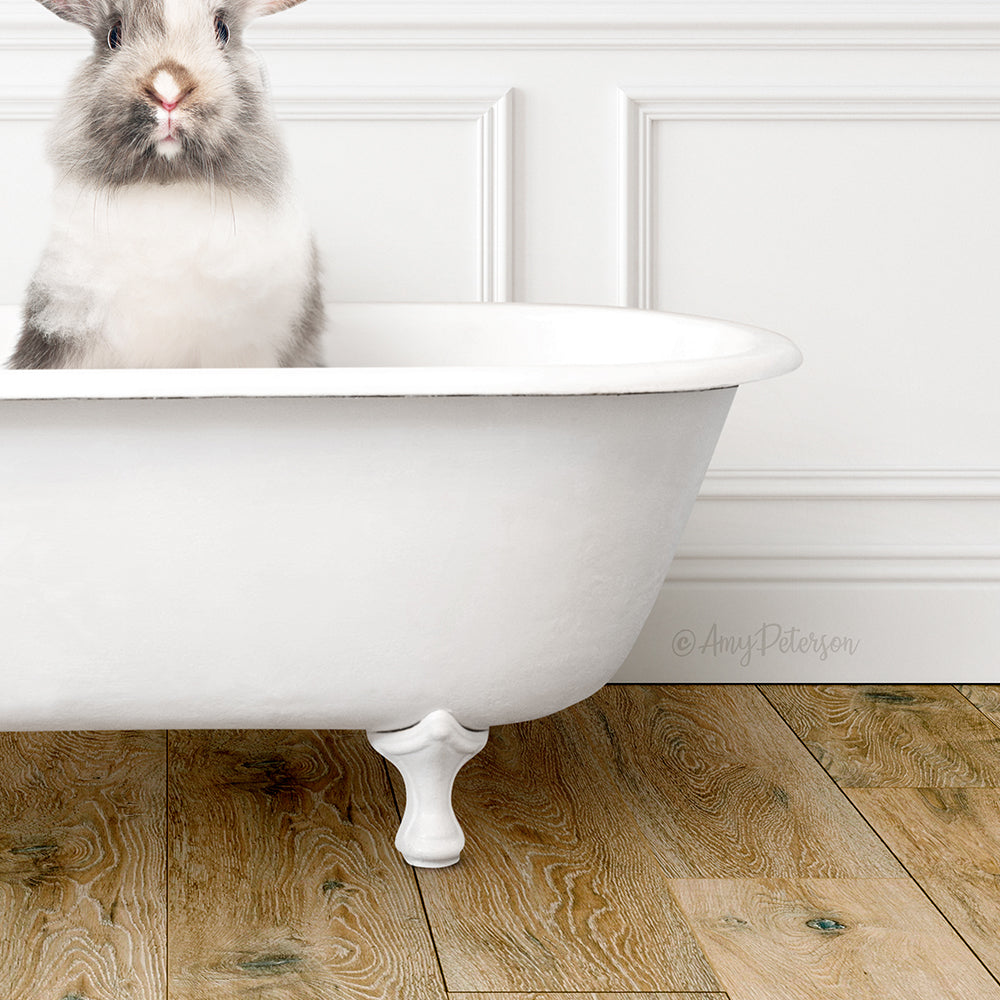 Bunny in Traditional Panel Bath Style