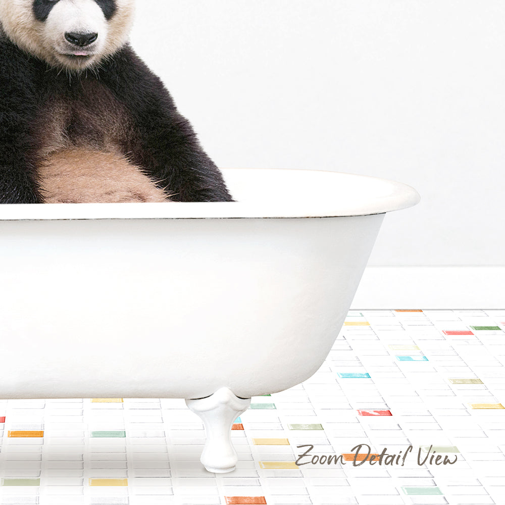 Panda Bear - Chiclet Tile Bath