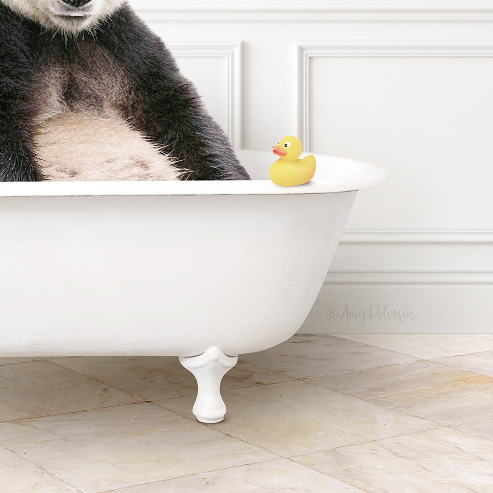 Panda in Modern Bath