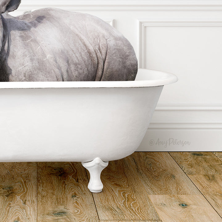 Baby Rhino in Traditional Panel Bath Style