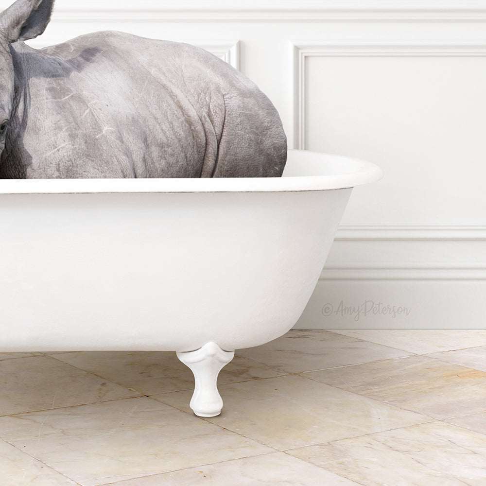 Baby Rhino in Modern Bath