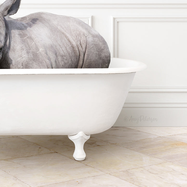 Baby Rhino in Modern Bath
