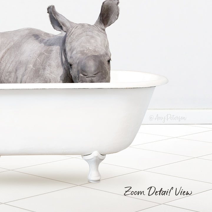 Baby Rhino in Neutral Bath
