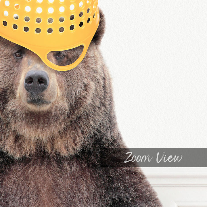 Bear - I'm a Basket Case - Simple White Wall