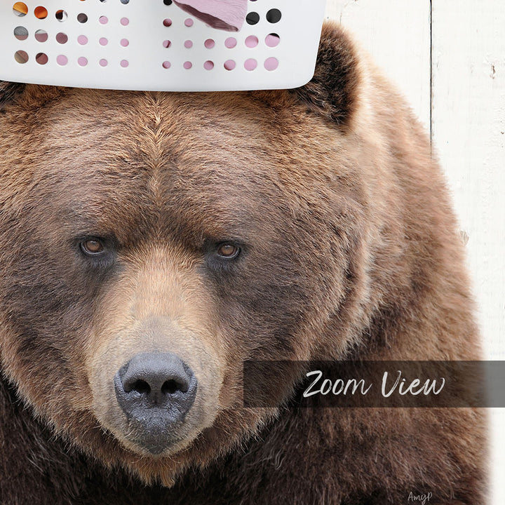 Big Bear with Laundry Basket - Farmhouse Wall