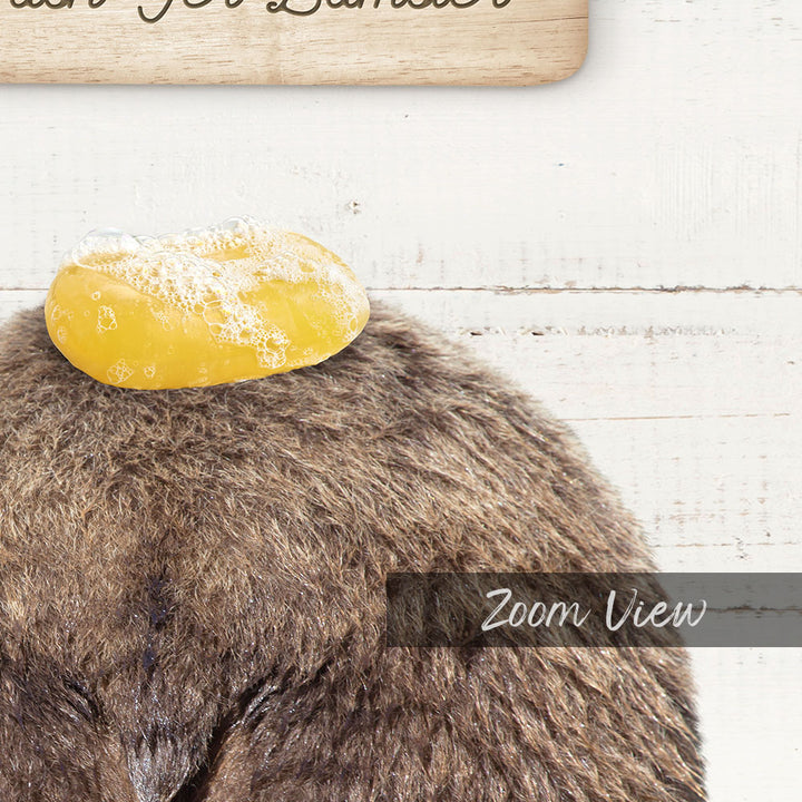 Bear "Wash yer bum" - Bathroom Shiplap