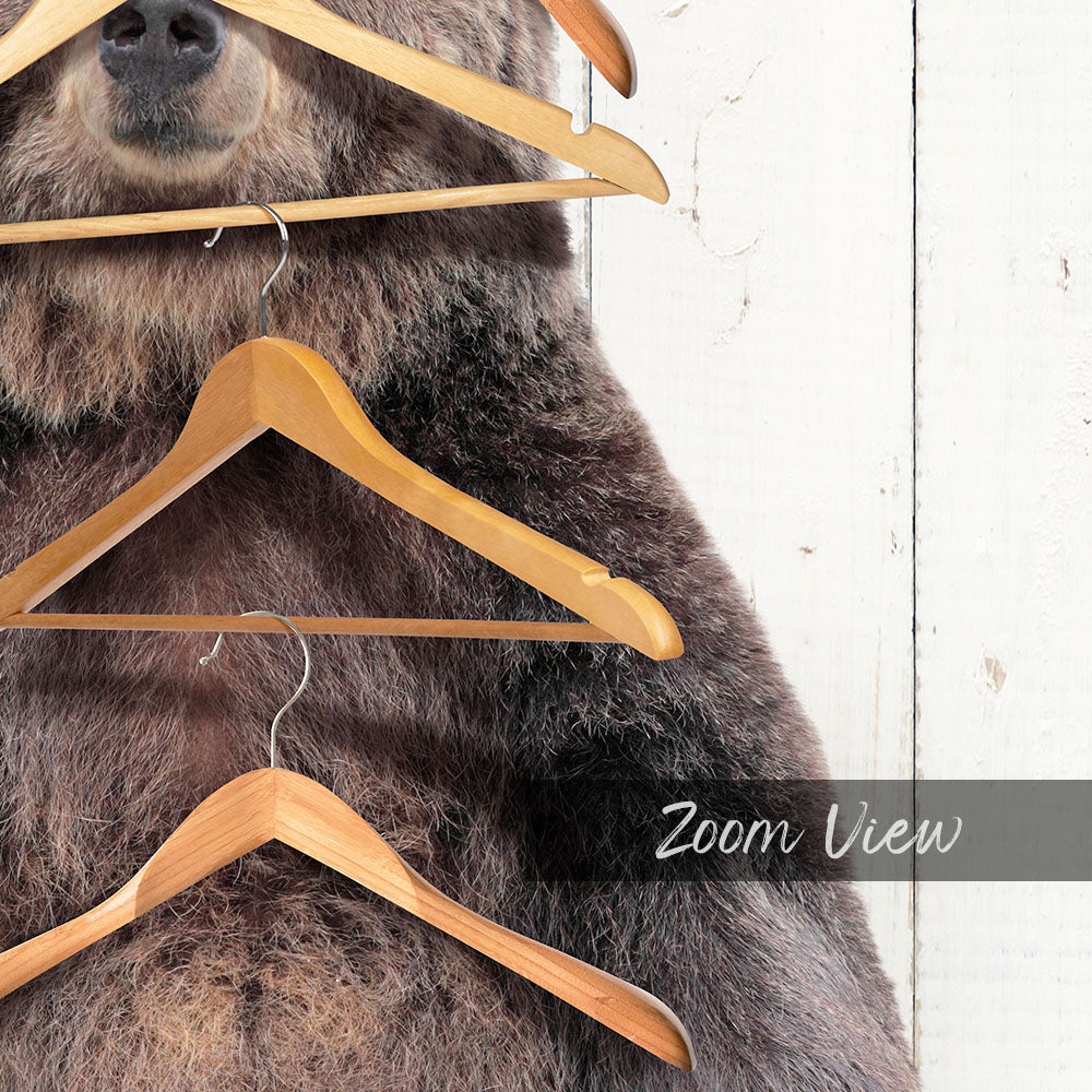Bear with Clothes Hangers - Farmhouse Wall