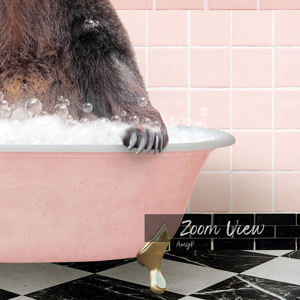 Bear in Pink Get Naked Bath