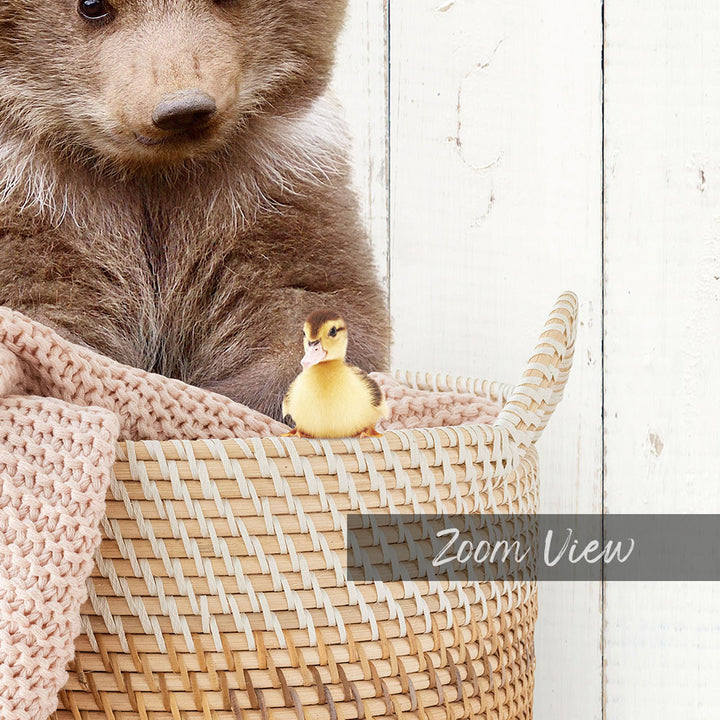Bear Cub in Laundry Basket - Farmhouse Wall