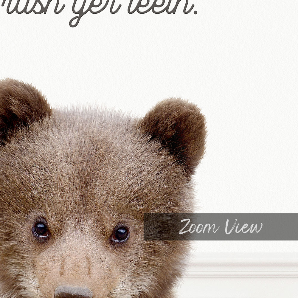 Bear Cub "Brush yer teeth" - Bathroom Simple White