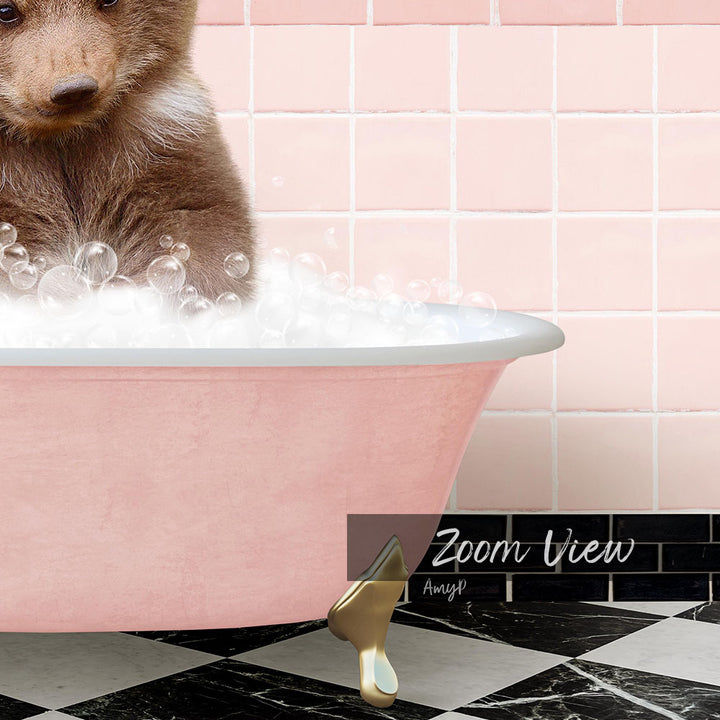 Bear Cub in Pink Get Naked Bath