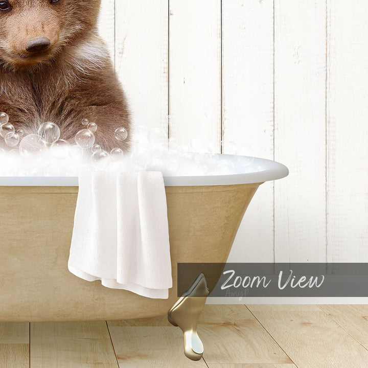 Bear Cub in Farmhouse Bath