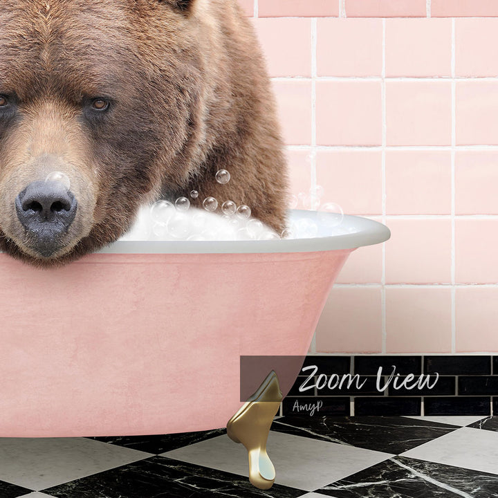 Big Bear in Pink Get Naked Bath