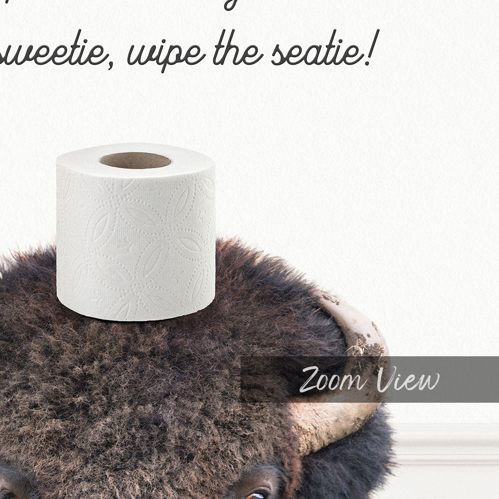 Bison "If you sprinkle when you tinkle..." - Bathroom Simple White