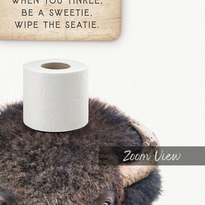 Bison "If you sprinkle when you tinkle..." - Bathroom Cottage White