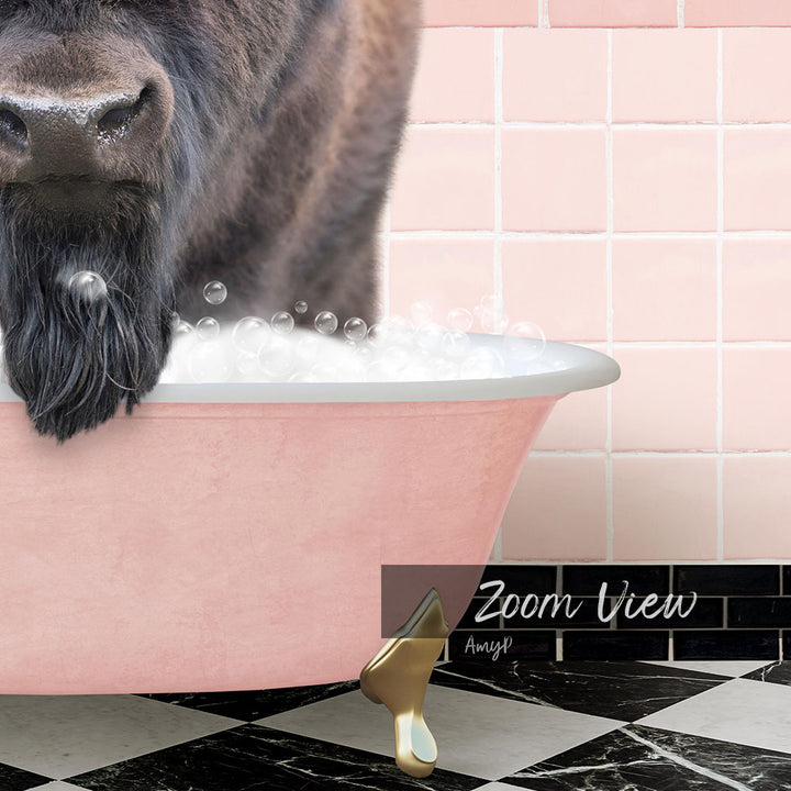 Bison in Pink Get Naked Bath