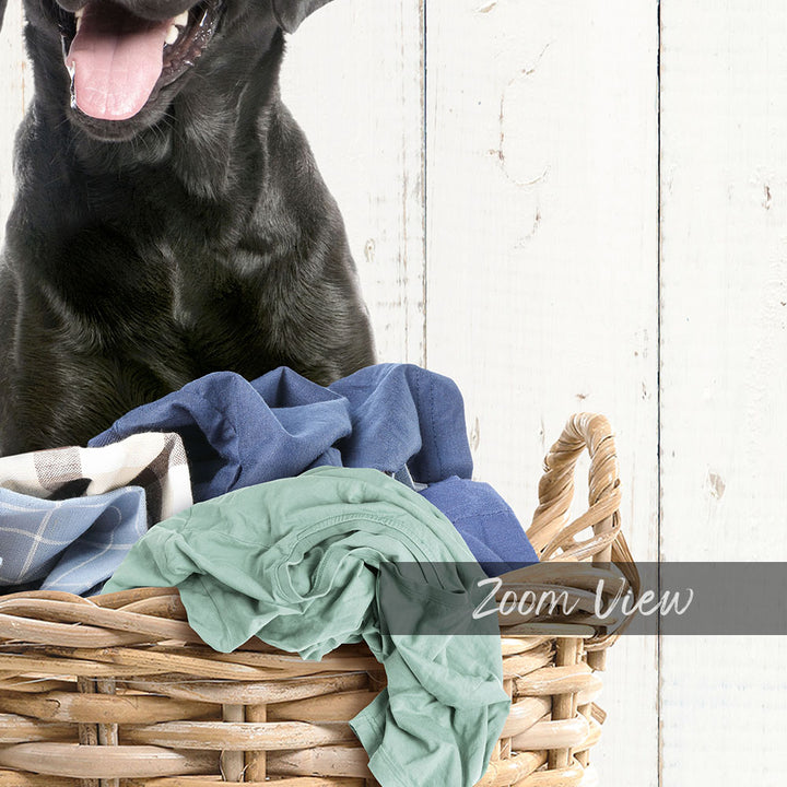 Black Lab in Laundry Basket - Farmhouse Wall