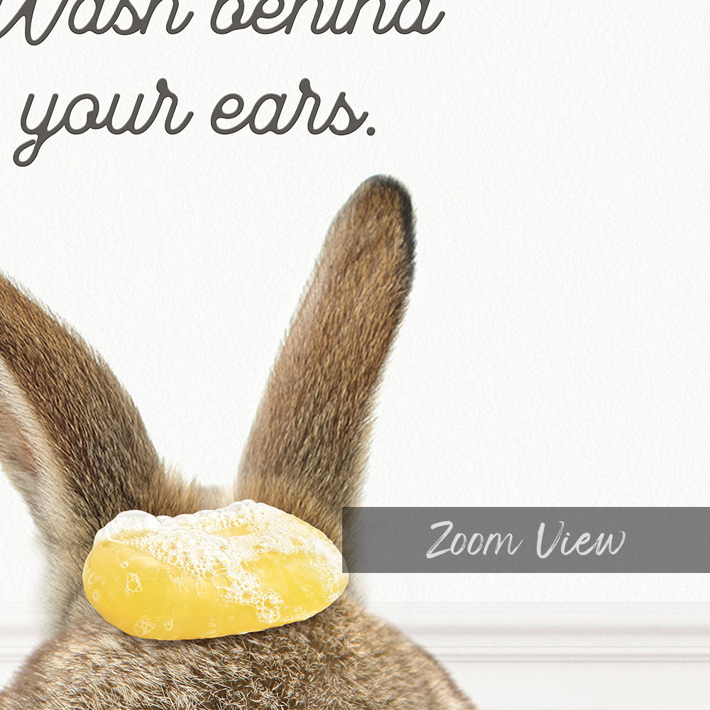 Bunny "Wash behind yer ears" - Bathroom Simple White