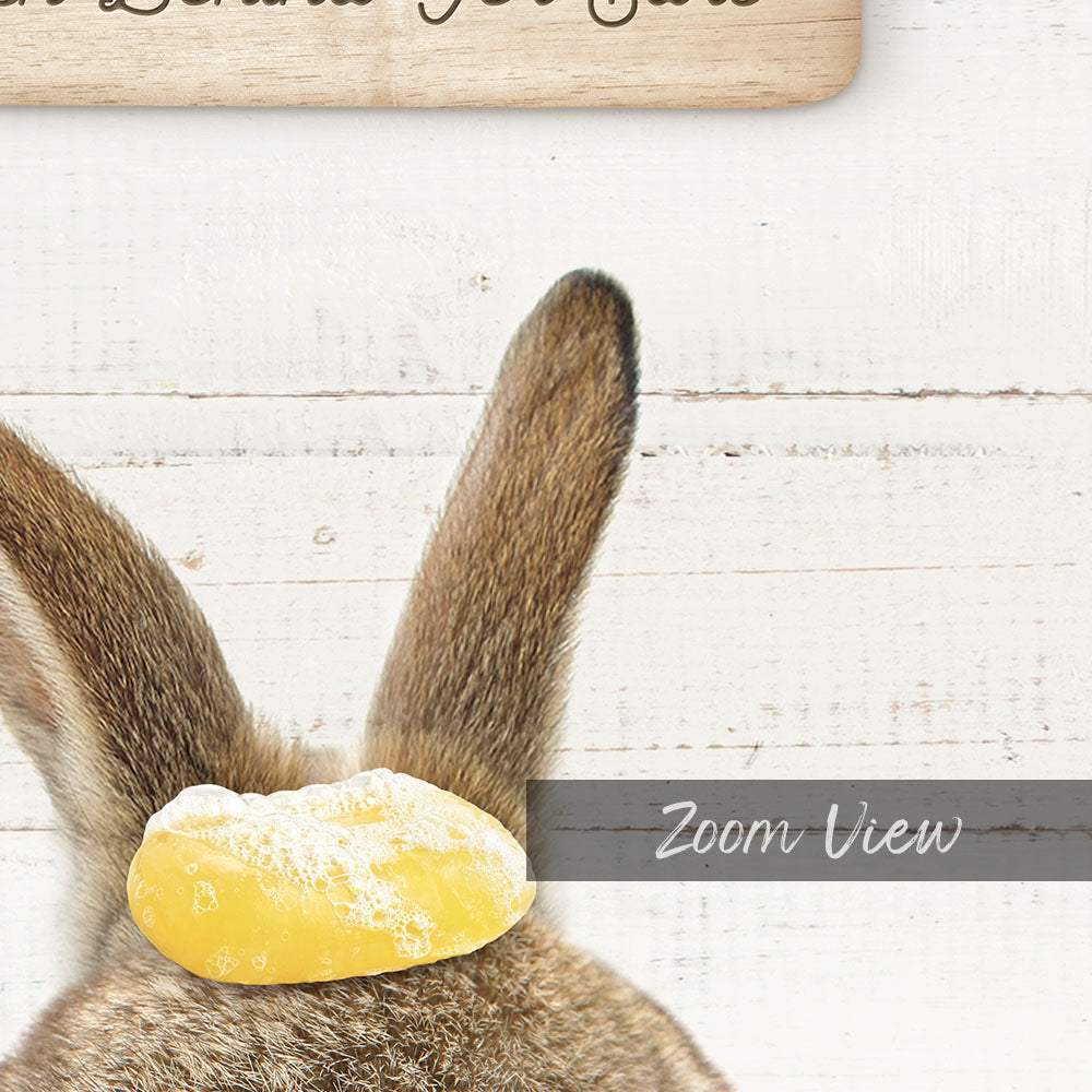 Bunny "Wash behind yer ears" - Bathroom Shiplap