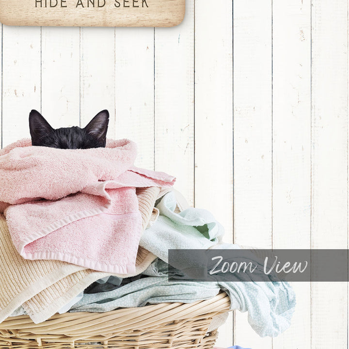Dirty Kitty Laundry Hide and Seek - Farmhouse Floor