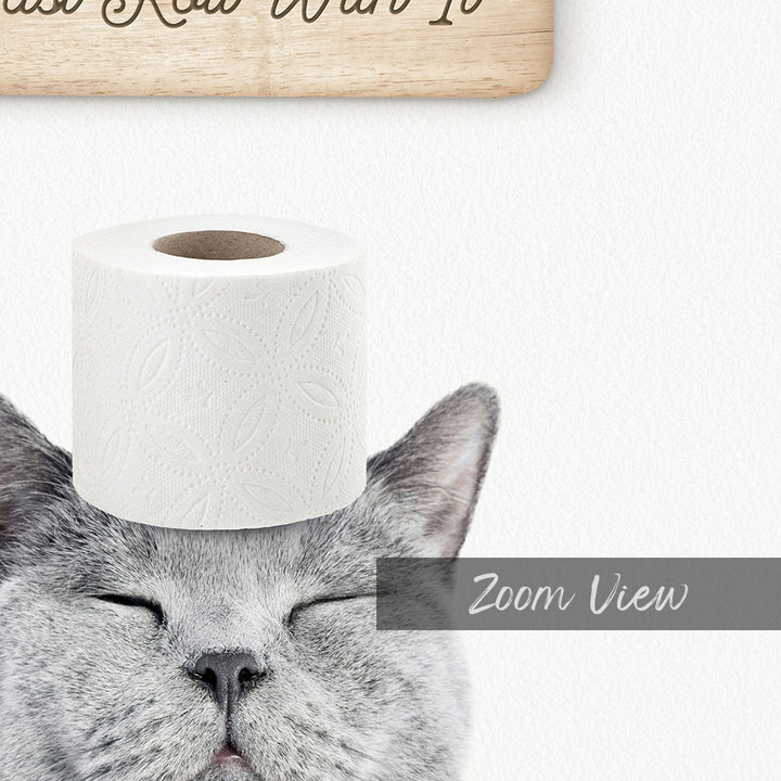 Cat "Just roll with it" - Bathroom Cottage White