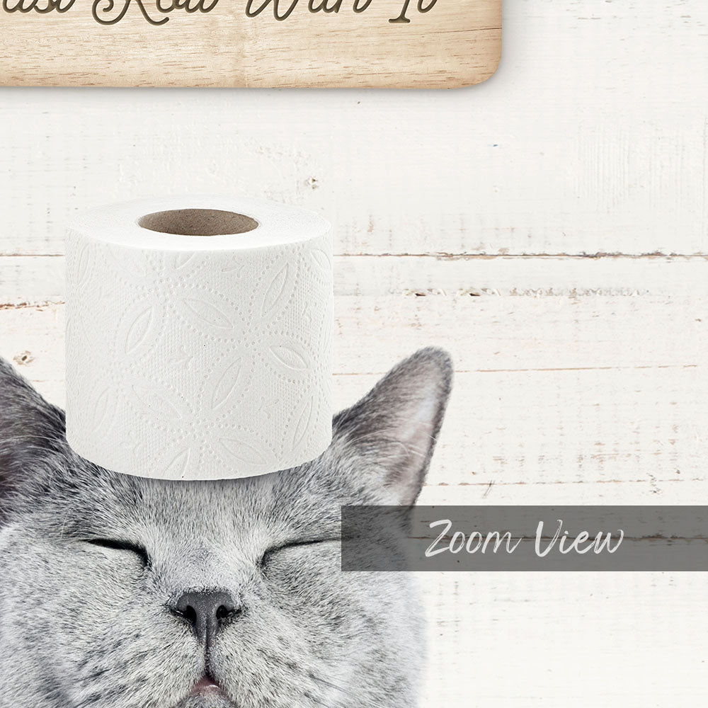 Cat "Just roll with it" - Bathroom Shiplap