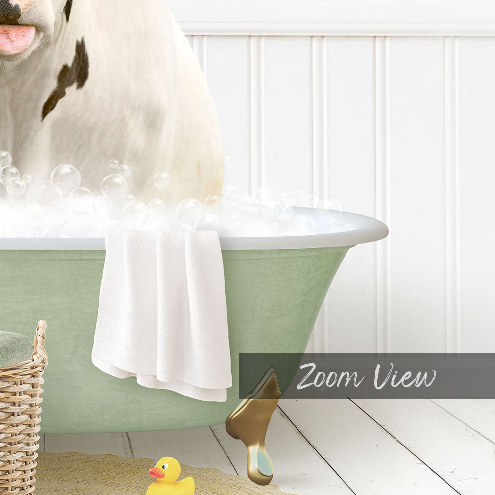 Holstein Cow in Cottage Green Bath